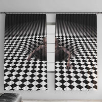 3D Illusion Horror Halloween Window Curtain Horrible Scary Zombie - Wonder Print Shop