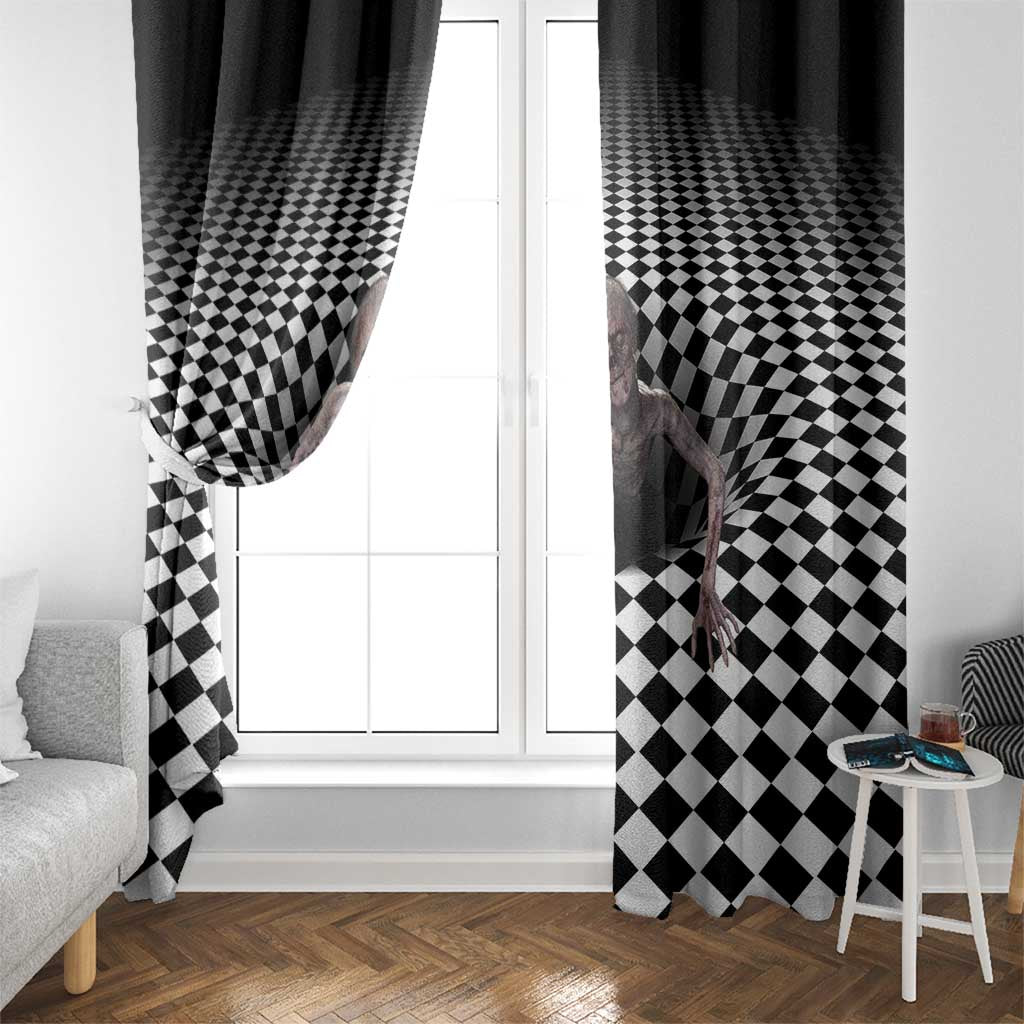 3D Illusion Horror Halloween Window Curtain Horrible Scary Zombie - Wonder Print Shop