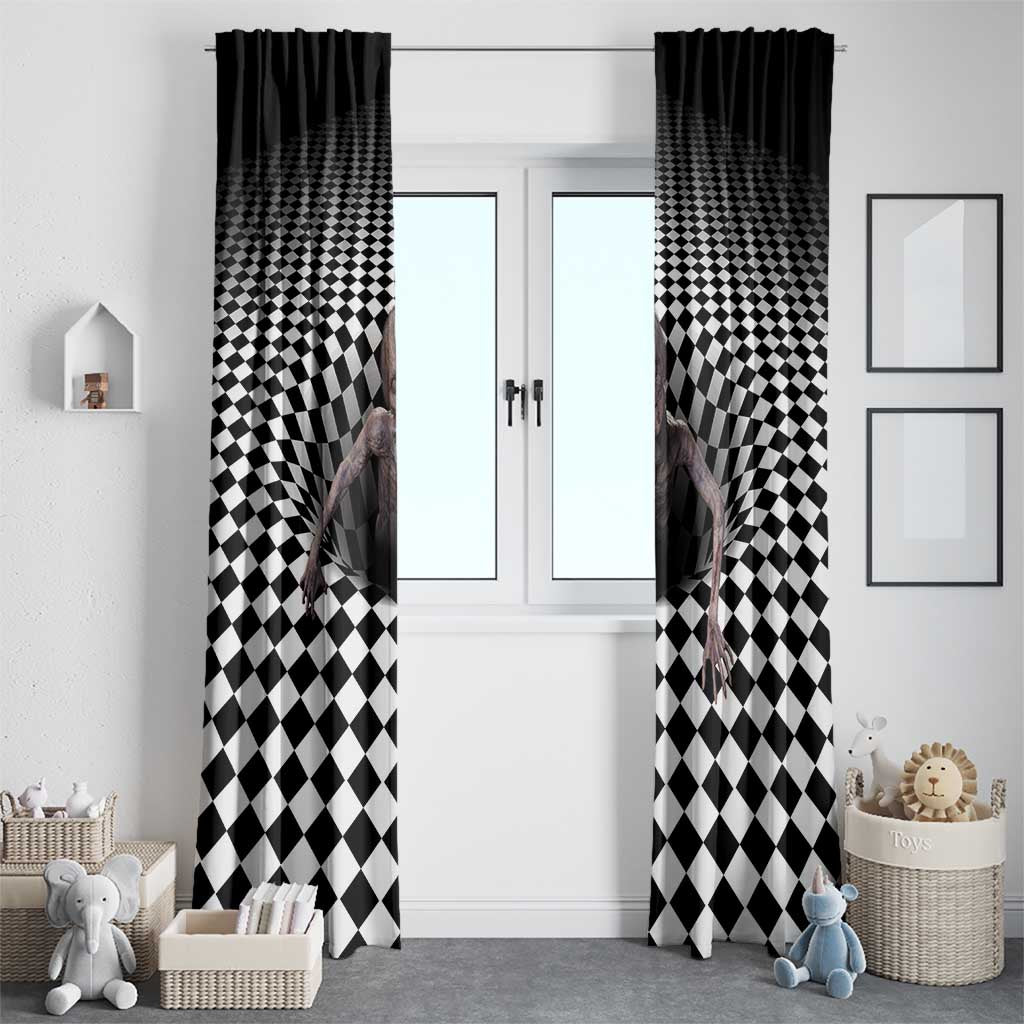 3D Illusion Horror Halloween Window Curtain Horrible Scary Zombie - Wonder Print Shop