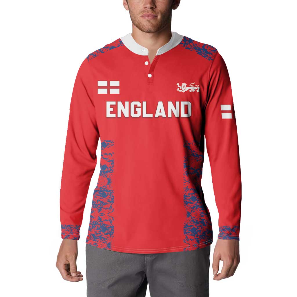 Custom England Cricket Button Sweatshirt Go Three Lions Simple Style LT05 - Wonder Print Shop