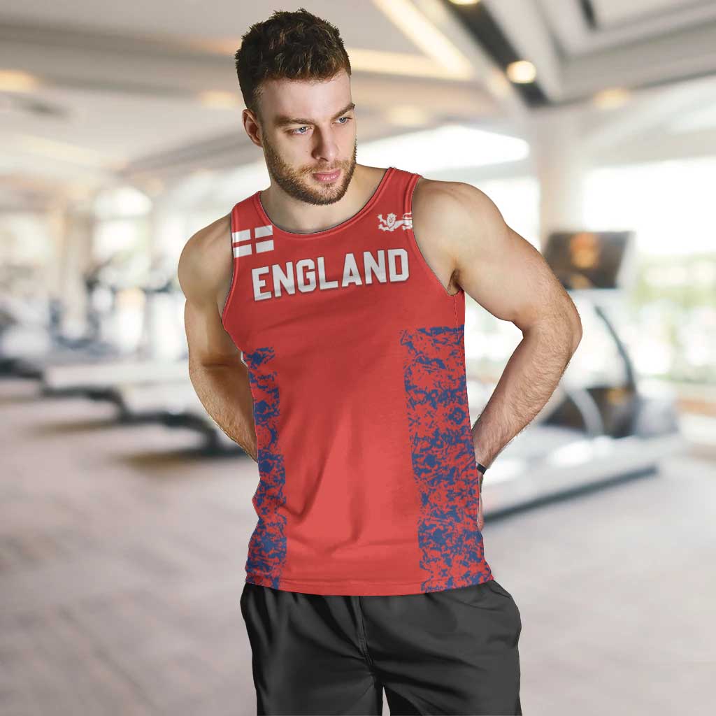 Custom England Cricket Men Tank Top Go Three Lions Simple Style LT05 - Wonder Print Shop