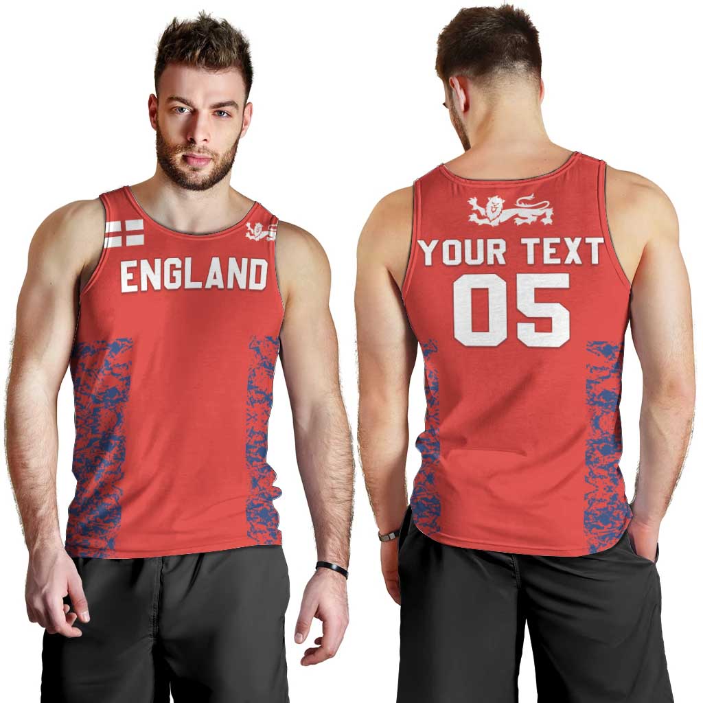 Custom England Cricket Men Tank Top Go Three Lions Simple Style LT05 - Wonder Print Shop
