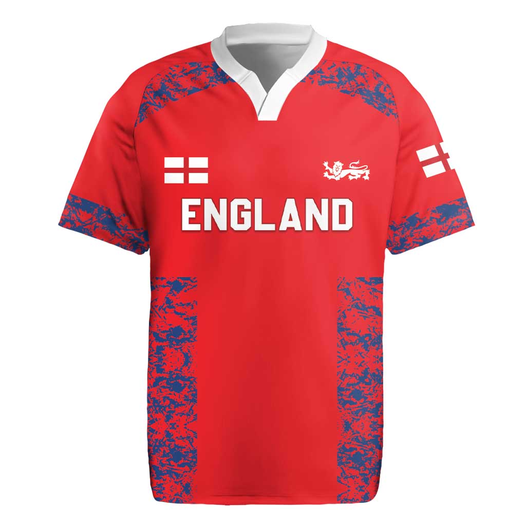 Custom England Cricket Rugby Jersey Go Three Lions Simple Style LT05 - Wonder Print Shop