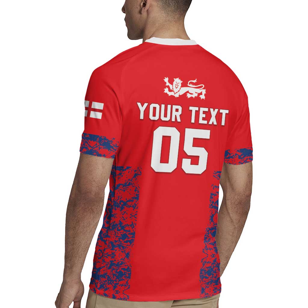 Custom England Cricket Rugby Jersey Go Three Lions Simple Style LT05 - Wonder Print Shop