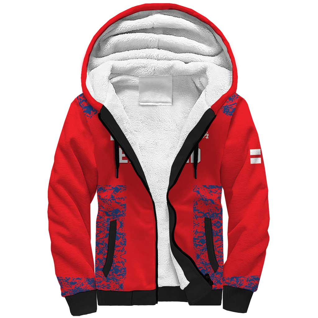 Custom England Cricket Sherpa Hoodie Go Three Lions Simple Style LT05 - Wonder Print Shop