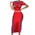 Custom England Cricket Short Sleeve Bodycon Dress Go Three Lions Simple Style LT05 - Wonder Print Shop