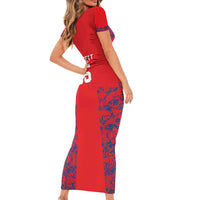 Custom England Cricket Short Sleeve Bodycon Dress Go Three Lions Simple Style LT05 - Wonder Print Shop