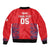 Custom England Cricket Sleeve Zip Bomber Jacket Go Three Lions Simple Style LT05 - Wonder Print Shop