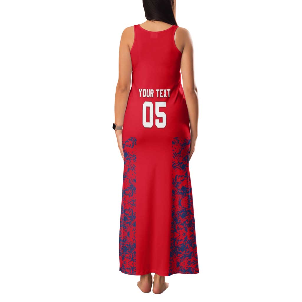 Custom England Cricket Tank Maxi Dress Go Three Lions Simple Style LT05 - Wonder Print Shop
