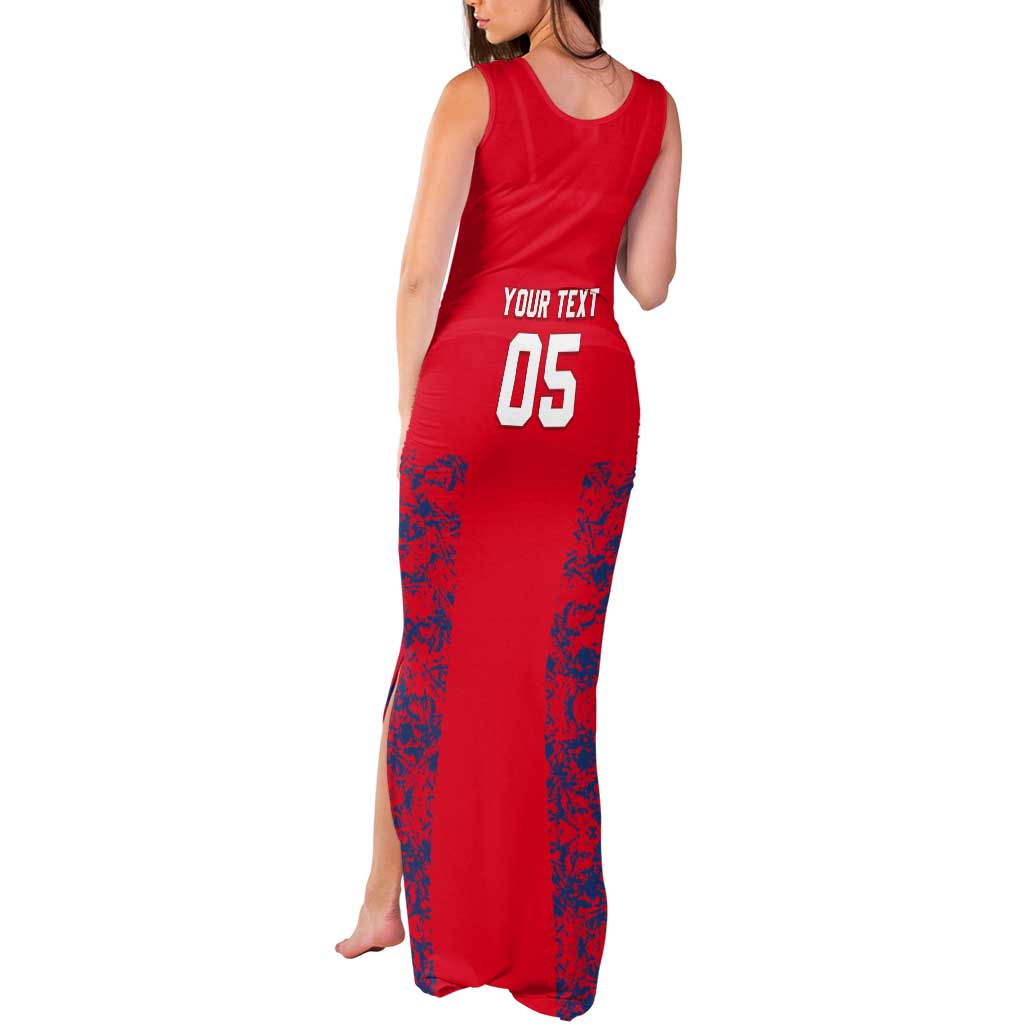 Custom England Cricket Tank Maxi Dress Go Three Lions Simple Style LT05 - Wonder Print Shop