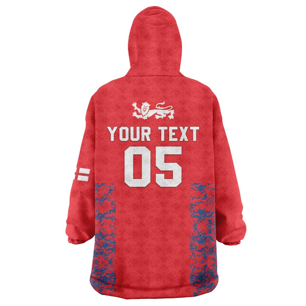 Custom England Cricket Wearable Blanket Hoodie Go Three Lions Simple Style LT05 - Wonder Print Shop