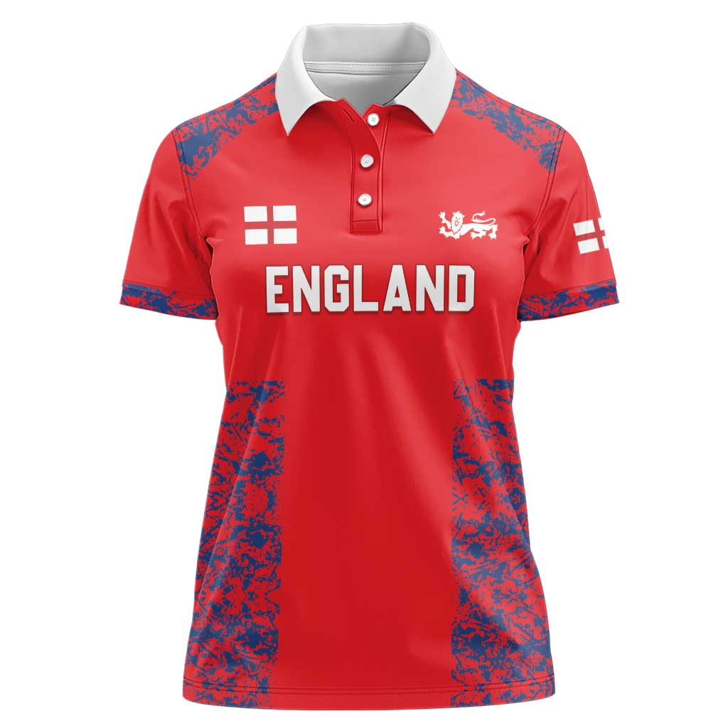 Custom England Cricket Women Polo Shirt Go Three Lions Simple Style LT05 - Wonder Print Shop