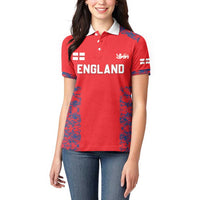 Custom England Cricket Women Polo Shirt Go Three Lions Simple Style LT05 - Wonder Print Shop