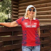 Custom England Cricket Women Polo Shirt Go Three Lions Simple Style LT05 - Wonder Print Shop