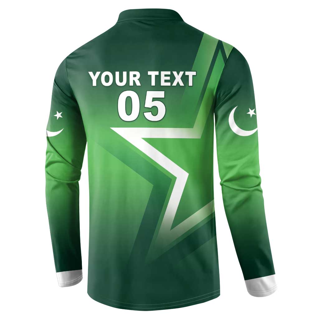 Custom Pakistan Cricket Button Sweatshirt Go Champions Shaheens LT05 - Wonder Print Shop