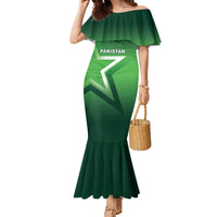 Custom Pakistan Cricket Family Matching Mermaid Dress and Hawaiian Shirt Go Champions Shaheens LT05 - Wonder Print Shop