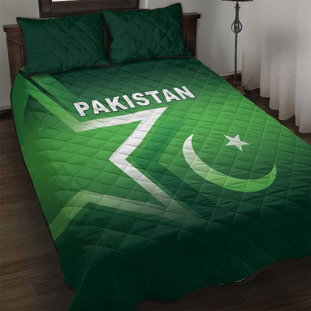 Pakistan Cricket Quilt Bed Set Go Champions Shaheens LT05 - Wonder Print Shop