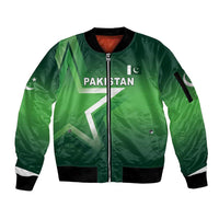 Custom Pakistan Cricket Sleeve Zip Bomber Jacket Go Champions Shaheens LT05 - Wonder Print Shop