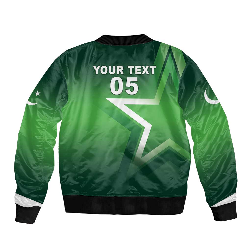 Custom Pakistan Cricket Sleeve Zip Bomber Jacket Go Champions Shaheens LT05 - Wonder Print Shop
