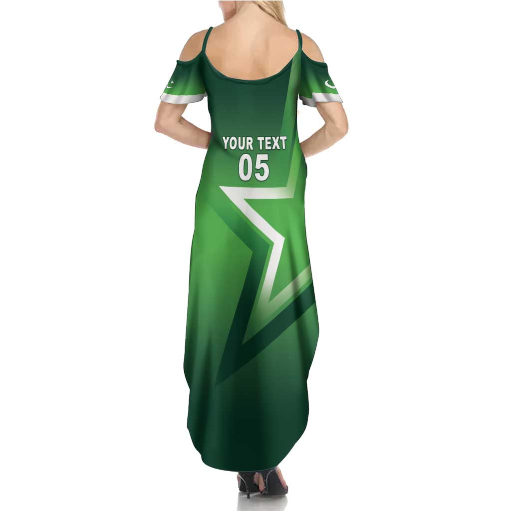 Custom Pakistan Cricket Summer Maxi Dress Go Champions Shaheens LT05 - Wonder Print Shop