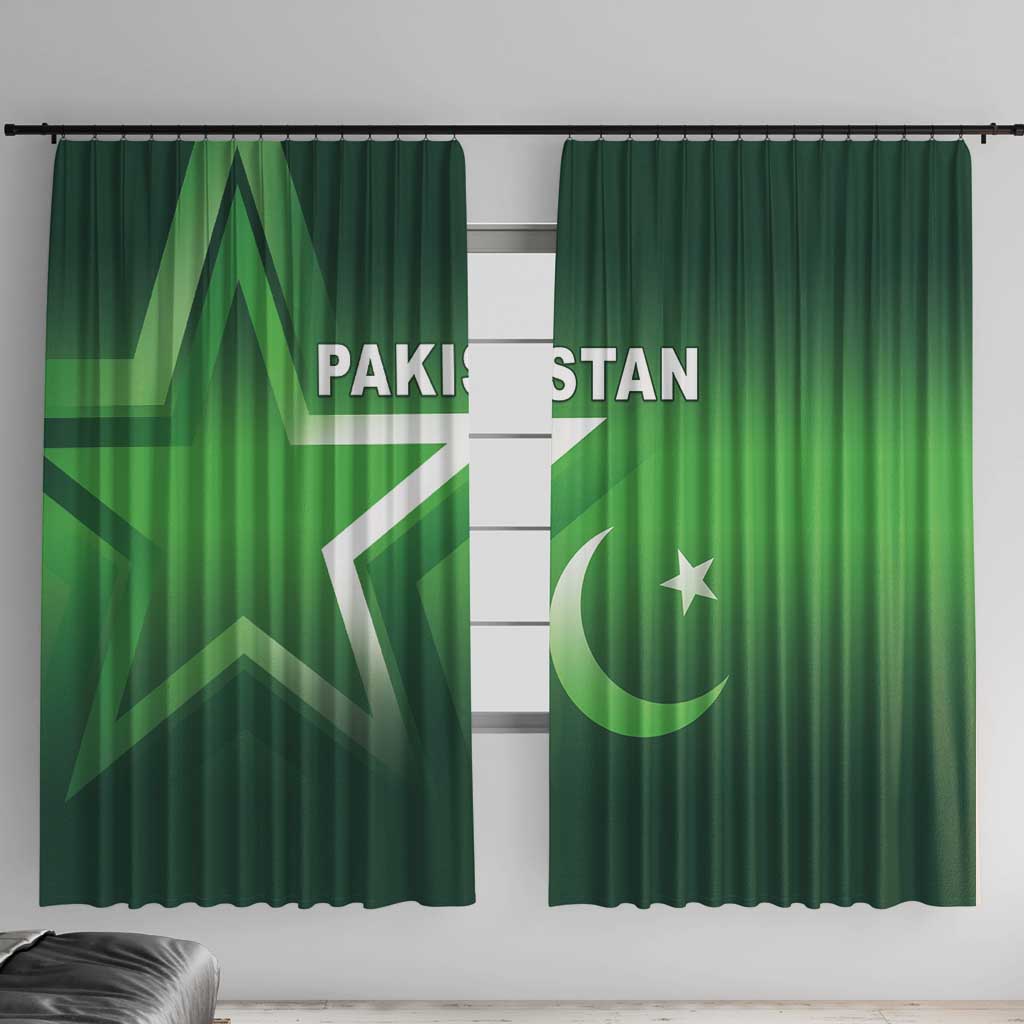 Pakistan Cricket Window Curtain Go Champions Shaheens LT05 - Wonder Print Shop