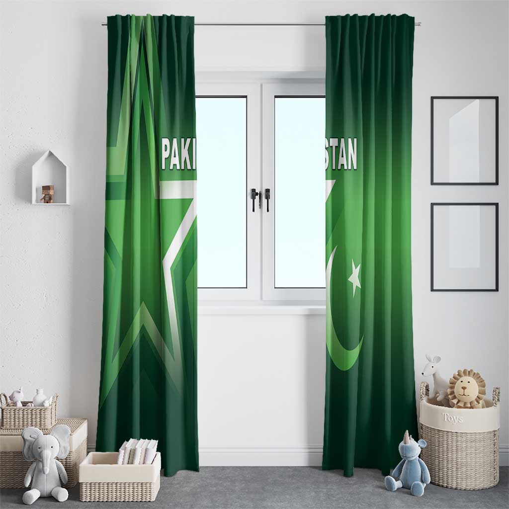 Pakistan Cricket Window Curtain Go Champions Shaheens LT05 - Wonder Print Shop