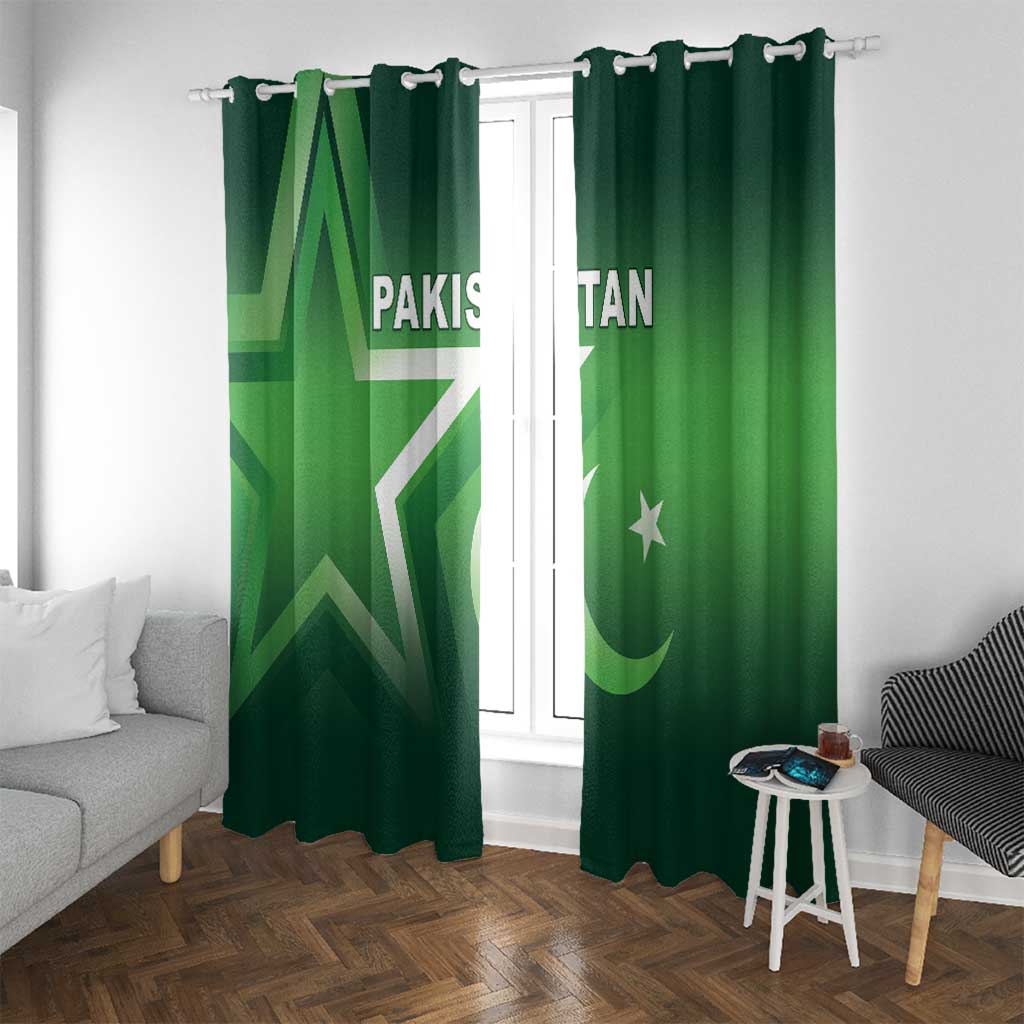 Pakistan Cricket Window Curtain Go Champions Shaheens LT05 - Wonder Print Shop