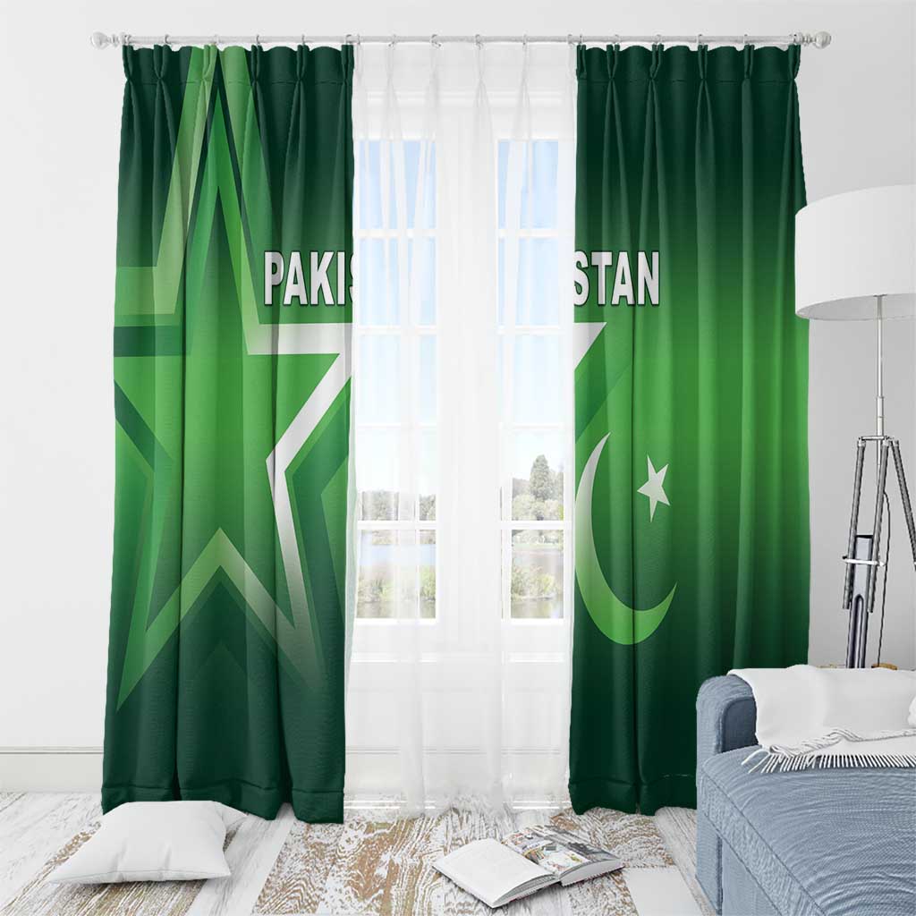 Pakistan Cricket Window Curtain Go Champions Shaheens LT05 - Wonder Print Shop