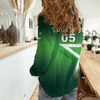 Custom Pakistan Cricket Women Casual Shirt Go Champions Shaheens LT05 - Wonder Print Shop
