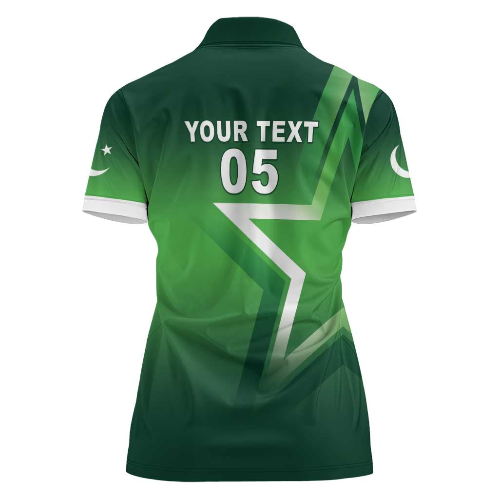 Custom Pakistan Cricket Women Polo Shirt Go Champions Shaheens LT05 - Wonder Print Shop