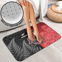 New Zealand And England Rugby Bathroom Set Red Rose Mix Maori Pattern - Wonder Print Shop