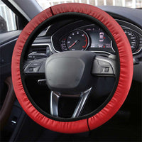 New Zealand And England Rugby Steering Wheel Cover Red Rose Mix Maori Pattern - Wonder Print Shop