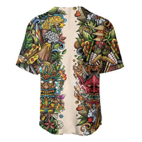 Hawaii And Japan Baseball Jersey Tiki With Oni Mask - Wonder Print Shop