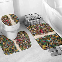 Hawaii And Japan Bathroom Set Tiki With Oni Mask - Wonder Print Shop