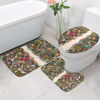 Hawaii And Japan Bathroom Set Tiki With Oni Mask - Wonder Print Shop