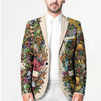 Hawaii And Japan Blazer Tiki With Oni Mask - Wonder Print Shop