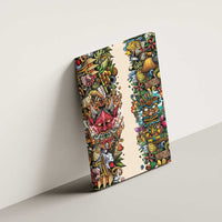 Hawaii And Japan Canvas Wall Art Tiki With Oni Mask - Wonder Print Shop