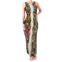 Hawaii And Japan Family Matching Tank Maxi Dress and Hawaiian Shirt Tiki With Oni Mask - Wonder Print Shop