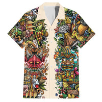 Hawaii And Japan Hawaiian Shirt Tiki With Oni Mask - Wonder Print Shop