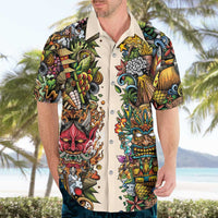 Hawaii And Japan Hawaiian Shirt Tiki With Oni Mask - Wonder Print Shop