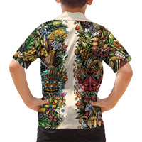 Hawaii And Japan Hawaiian Shirt Tiki With Oni Mask - Wonder Print Shop