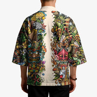 Hawaii And Japan Kimono Tiki With Oni Mask - Wonder Print Shop