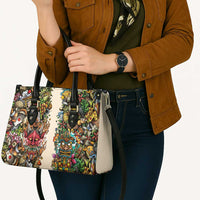 Hawaii And Japan Leather Bag Tiki With Oni Mask - Wonder Print Shop