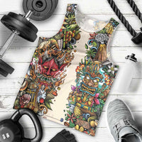 Hawaii And Japan Men Tank Top Tiki With Oni Mask - Wonder Print Shop