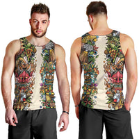 Hawaii And Japan Men Tank Top Tiki With Oni Mask - Wonder Print Shop