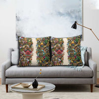 Hawaii And Japan Pillow Cover Tiki With Oni Mask - Wonder Print Shop