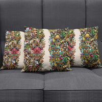Hawaii And Japan Pillow Cover Tiki With Oni Mask - Wonder Print Shop