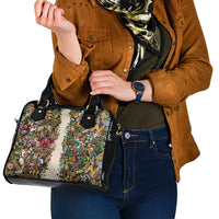 Hawaii And Japan Shoulder Handbag Tiki With Oni Mask - Wonder Print Shop