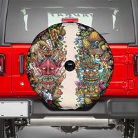Hawaii And Japan Spare Tire Cover Tiki With Oni Mask - Wonder Print Shop