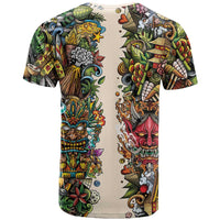 Hawaii And Japan T Shirt Tiki With Oni Mask - Wonder Print Shop